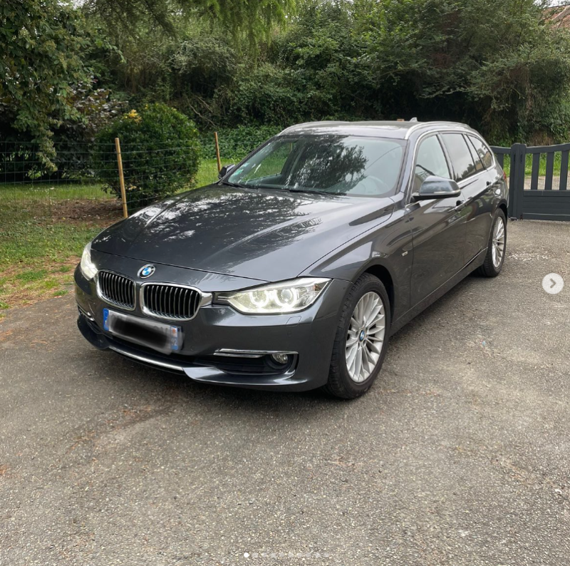 Remise en forme sur les 2 pare-chocs, bas de caisse ainsi que le capot BMW à Laval en Mayenne Pays de la Loire